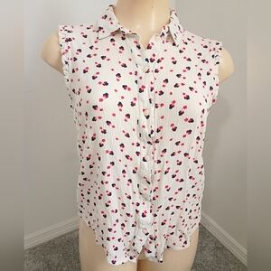 Disney Sleeveless Button-Front Blouse a Collection by LC Lauren Conrad